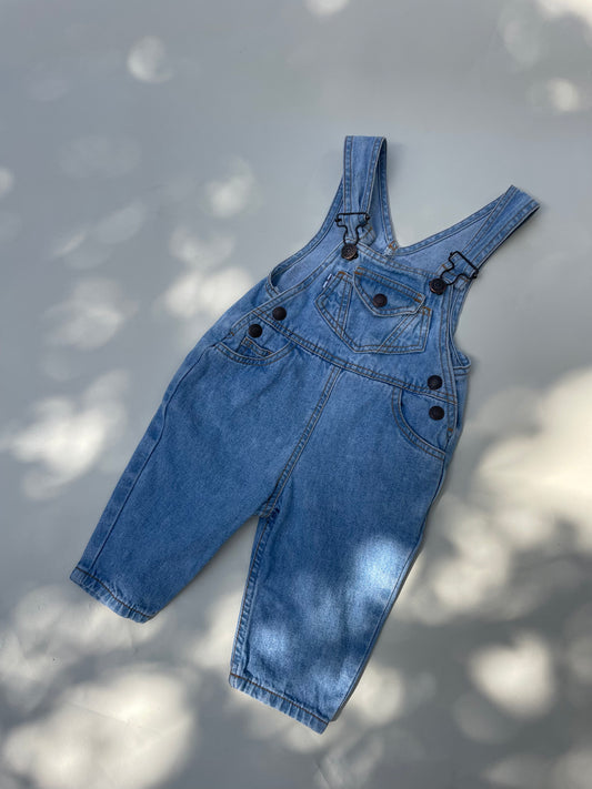 Vintage Levi's denim overalls (maat 6 maanden)