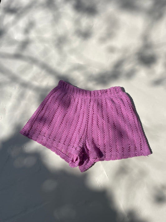 Zara roze crochet short (maat 11-12 jaar)