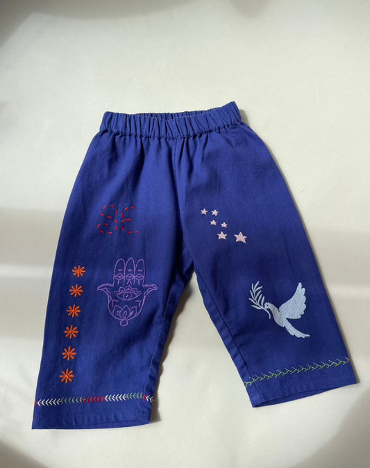 Sissel Edelbo Oda Mini organic cotton pants ultramarine blue